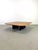 A beautiful 1970s coffee table, designed by Giovanni Offredi and produced by Saporiti Italia. The table features a rounded...