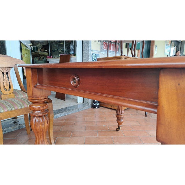 Victorian English Crank Table in Mahogany For Sale - Image 3 of 10