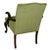Chippendale Chippendale Style Arm Chair With Newly Upholstered Green Velvet For Sale - Image 3 of 4