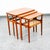Mid-Century Modern Mid Century Danish Modern Nesting Tables Solid Teak Set 3 Denmark Cane Vintage For Sale - Image 3 of 12