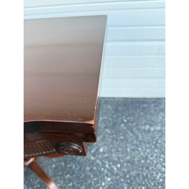 Antique Duncan Phyfe Style Flip Top Swivel Card / Game Table For Sale - Image 9 of 18