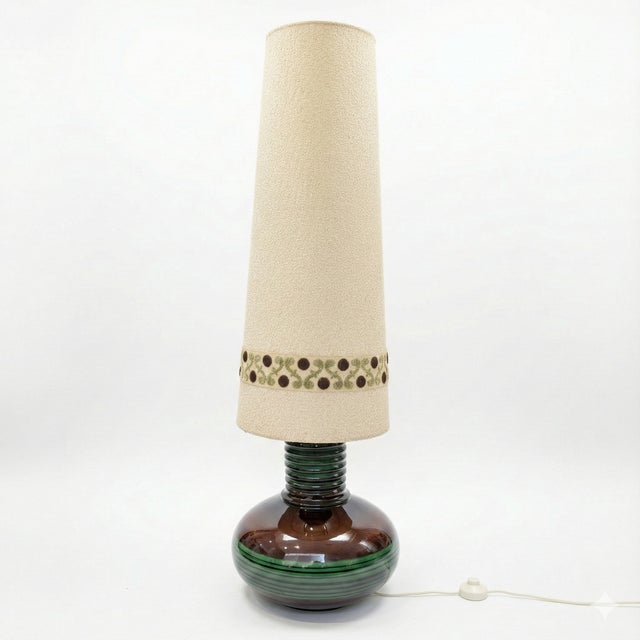 Italian Ceramic Lamp, 1960s, in Very Good conditions. Designed 1950 to 1959 European Plug (up to 250V).The wiring of this...