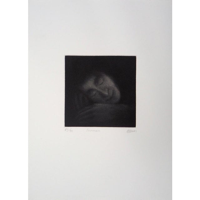 Richard Davies, Sleep, Original Etching For Sale - Image 6 of 6