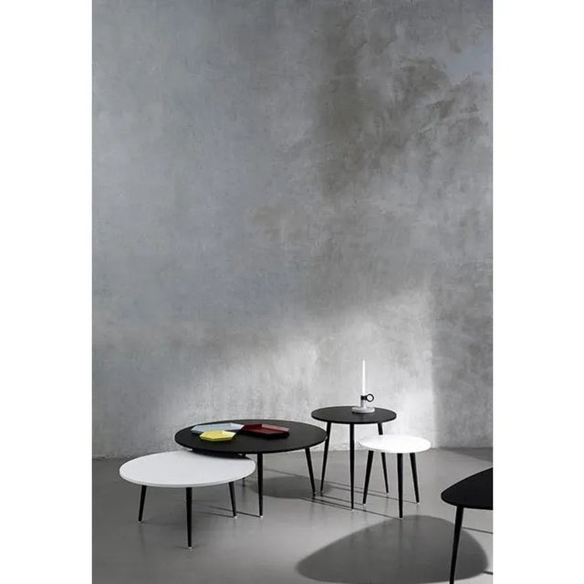 Black Small Round Soho Side Tables by Coedition Studio, Set of 2 For Sale - Image 8 of 9