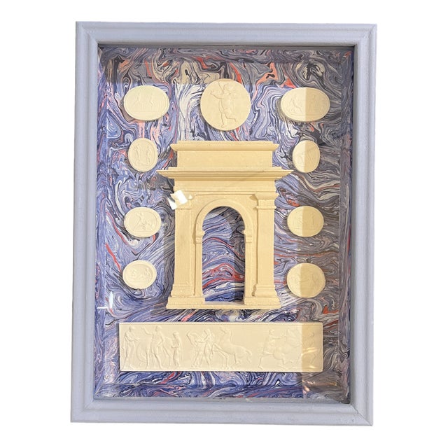 Classical Arch Plaster Collage Artwork, 1890s For Sale