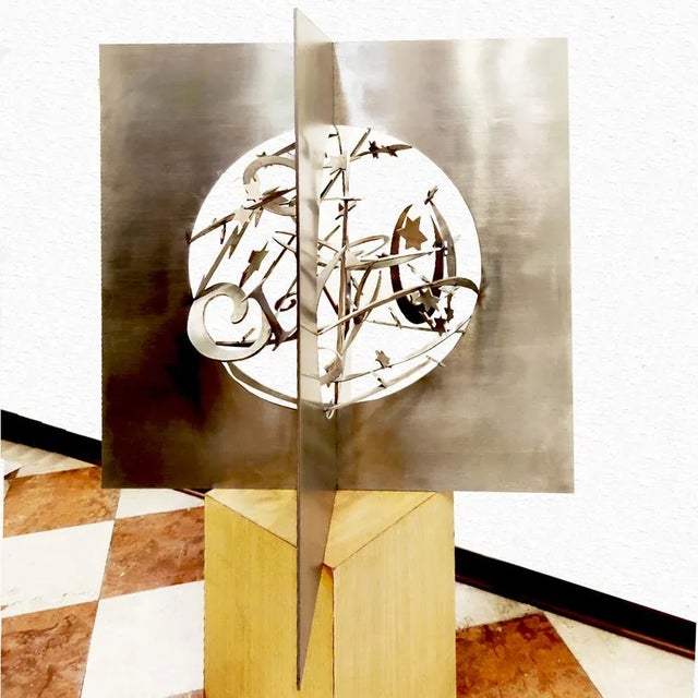 Early 21st Century Galaxy 2 Steel Sculpture by Angelo Rinaldi, 2010 For Sale - Image 5 of 12