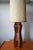 Vintage Inlaid Wood Table Lamp. c. 1960's. Beautiful mahogany with solid maple wood inlays in vertical pattern. Originally...