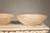 Set of Three Country Style Vintage Woven Reed Decorative Bowls in Cream Tones For Sale - Image 10 of 12