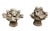 This striking pair of vintage cast stone garden finials features a traditional fruit basket motifs. Each finial is...