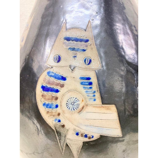 Large Floor Vase with Owl Decor from Töpfereihof Mühlendyck, 1990s For Sale - Image 13 of 14