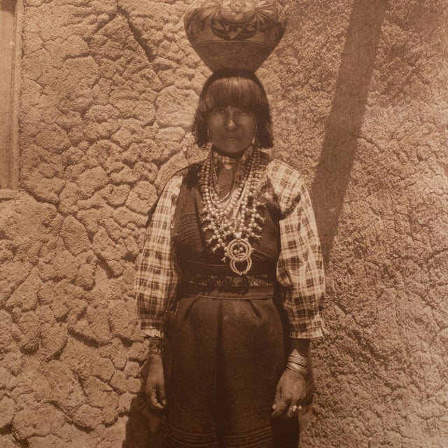 ABOUT Edward S. Curtis (1868 - 1952). Photogravure on handmade Dutch "Van Gelder" paper stock. Numbered in plate, upper...
