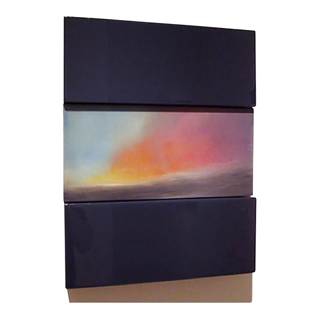 David E. Peterson, Sunrise Rincon, Contemporary Colorful Wooden Wall Sculpture, 2011 For Sale