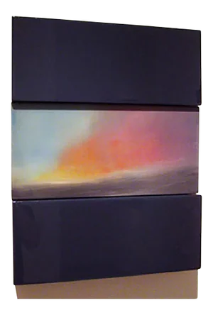 David E. Peterson, Sunrise Rincon, Contemporary Colorful Wooden Wall Sculpture, 2011