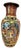 Japanese Satsuma Vase with Court Scene by Moriage Decoration, 1920 For Sale