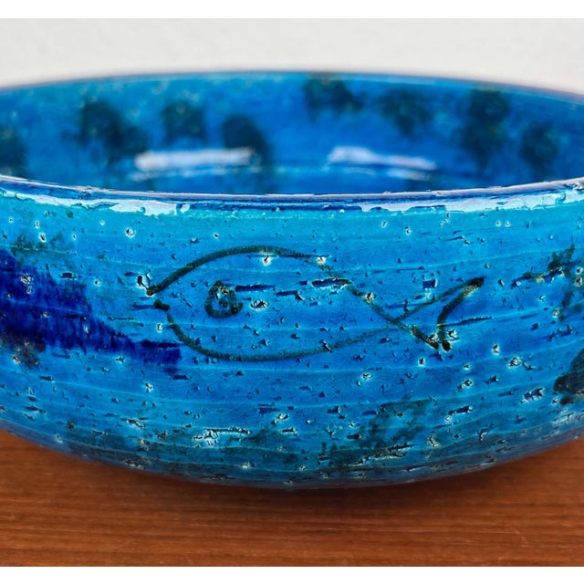 Mid-Century Modern Pesce Fish Pottery Bowl by Aldo Londi for Bitossi, Italy, 1960s For Sale - Image 9 of 18