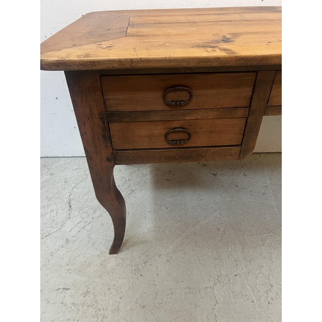 Marquetry Provincial Desk in Cherrywood For Sale - Image 12 of 18