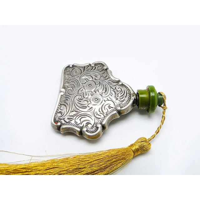 Czech Art Nouveau Silver Perfume Bottle, 1920s For Sale - Image 6 of 12