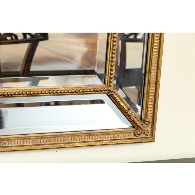 Stunning 58” Friedman Brothers Louis XVI Giltwood Wall Mirror With Urn and Floral Crest For Sale - Image 9 of 13