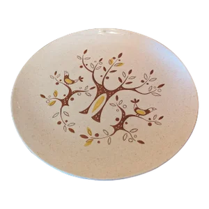 Vintage Mid Century Scandinavian Style Serving Plate Platter Birds by Royal China Inc.