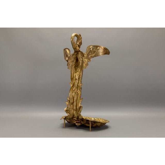 French Art Nouveau Style Umbrella or Cane Stand with Heron Motif, 1950s For Sale - Image 10 of 18