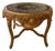 1980s Italian Artisan Baroque Gold Beech Floral Center Table For Sale