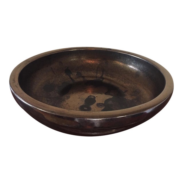 Gainey Ceramics Metallic Glaze Center Bowl For Sale