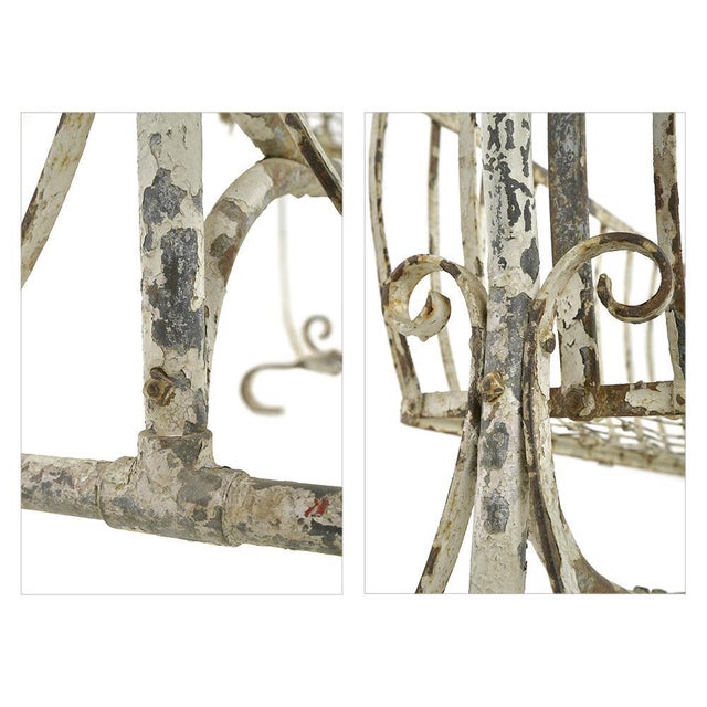 19th Century Iron Cradle with a White Patina For Sale - Image 5 of 7