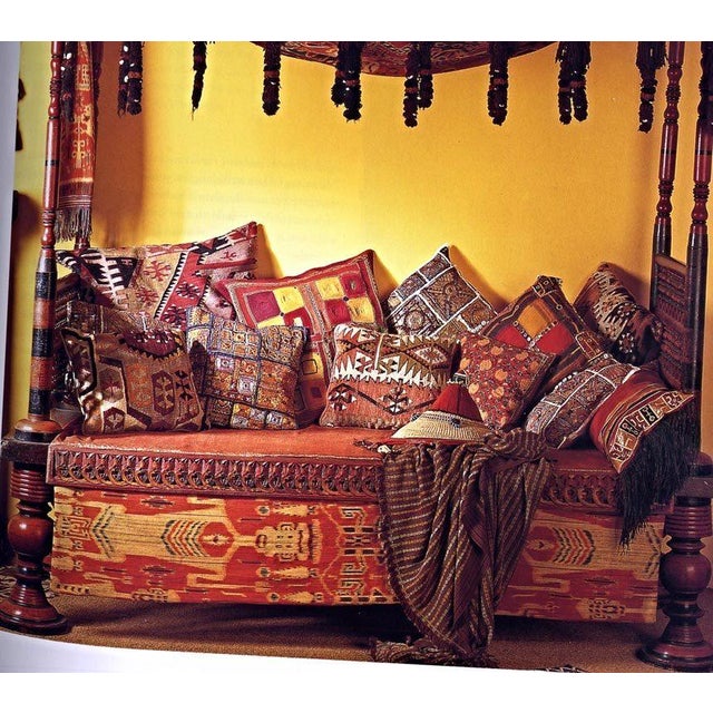 Custom Made Old Turkish Tribal Kilim Pillow Cover 24" by 24" For Sale - Image 9 of 10