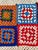 Granny Square Cotton Cottagecore Rainbow Afghan For Sale - Image 9 of 12