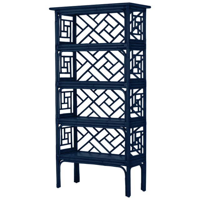 Chippendale Chippendale Etagere - Navy Blue For Sale - Image 3 of 3