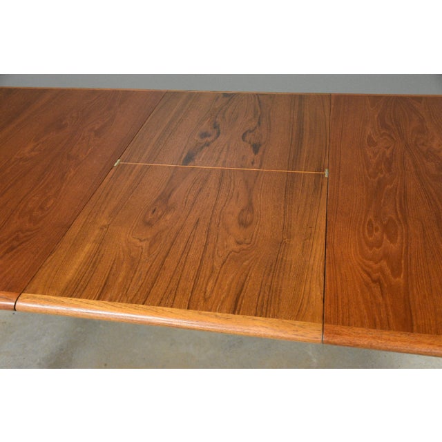 Brown Mid 20th Century Danish Modern Teak Butterfly Leaf Dining Table For Sale - Image 8 of 13