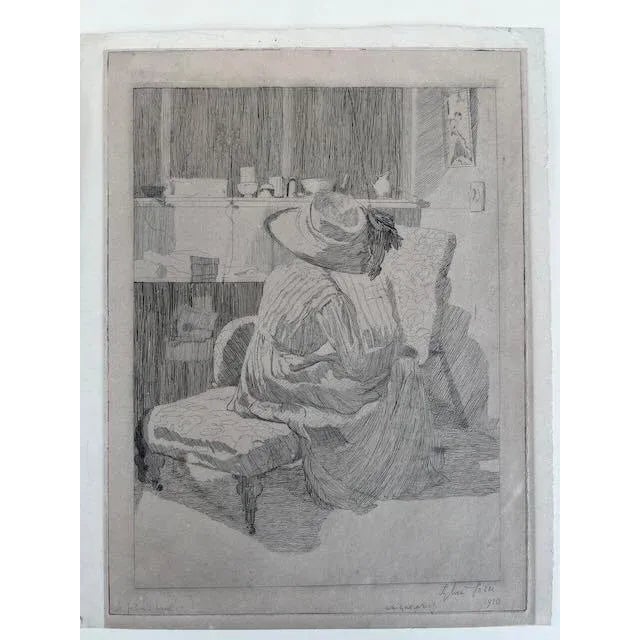 Sylvia Gosse (1881-1968) - Etching - St John's Wood 1910 For Sale - Image 4 of 7