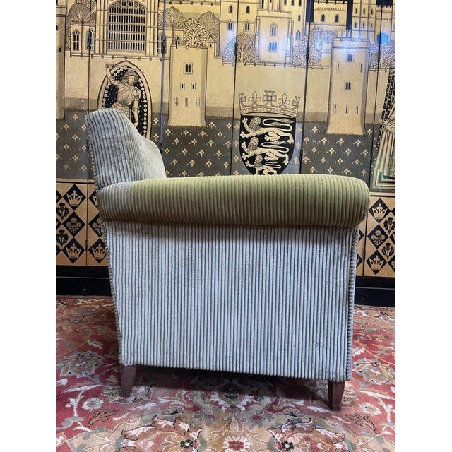 Art Deco Corduroy Club Armchair For Sale - Image 6 of 7