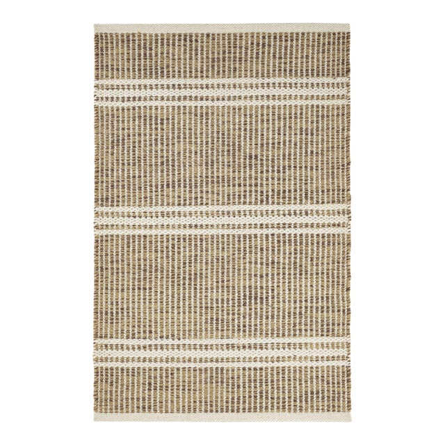 Dash & Albert by Annie Selke Malta Natural Woven Wool Rug, 6' x 9' For Sale