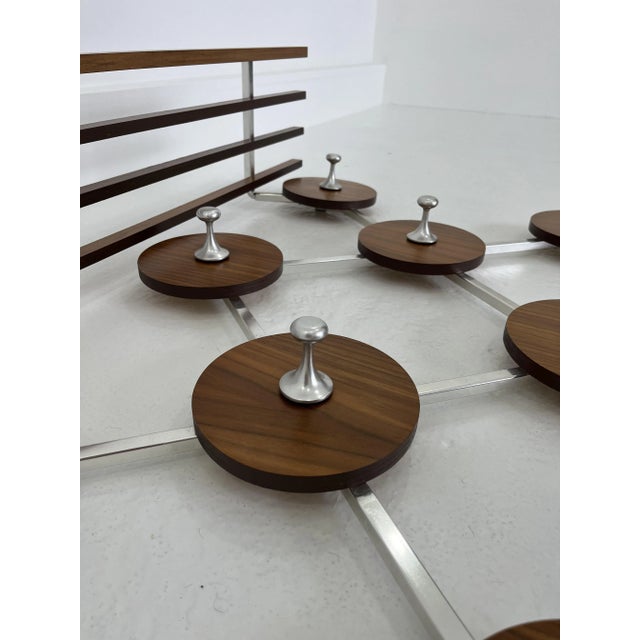 Vintage Scandinavianteak and Metal Coat Rack, 1960s For Sale - Image 10 of 12