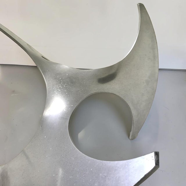 Knut Hesterberg 1970s Aluminum Propeller Coffee Table by Knut Hesterberg For Sale - Image 4 of 12