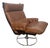 Swivel Armchair in Light Brown Leather by Bruno Mathsson for Dux, 1960s For Sale
