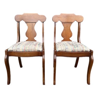 Vintage Pennsylvania House Traditional Duncan Phyfe Cherry Dining Chairs - A Pair (B) For Sale