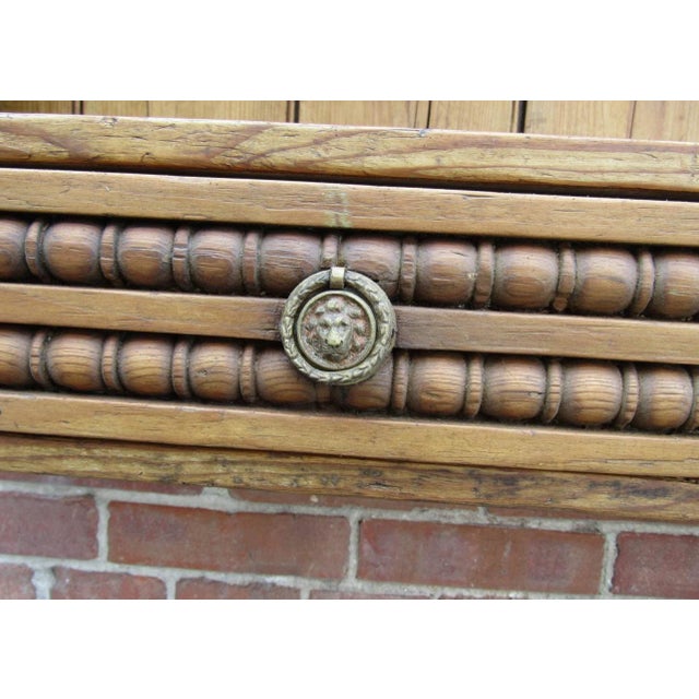 1760s Unique Antique English Country House Georgian Yellow Pine Dresser Back For Sale - Image 6 of 7