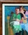 Mid-Century Modern American Oil Painting - The Secret - Signed For Sale - Image 3 of 8