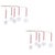 Contemporary Beaded Snowflake Drop Spray (Set of 2) For Sale - Image 3 of 3