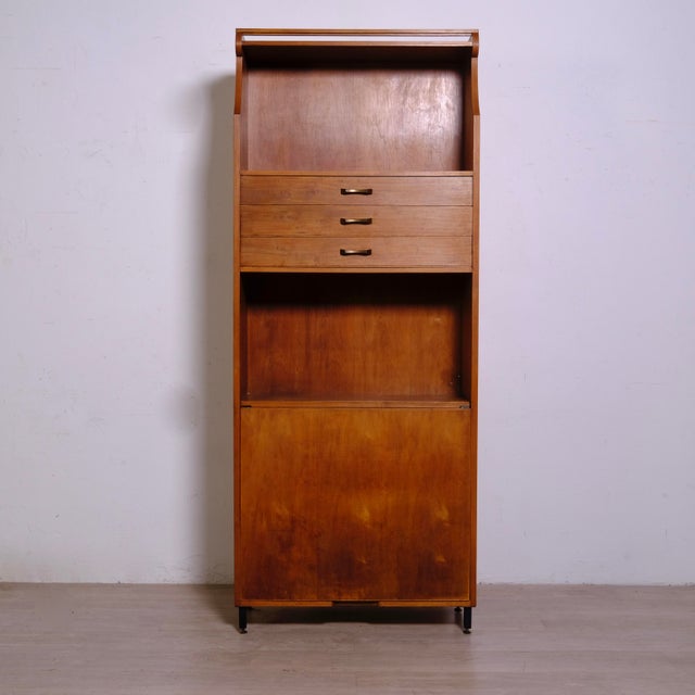 Vintage Wall Bookcase Equipped in Wood, 1960s For Sale - Image 14 of 18