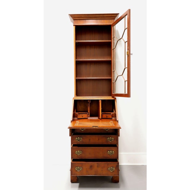 Vintage Slender Yew Wood Secretary Desk Chairish