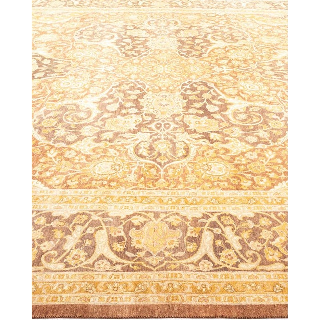 Mogul Collection Hand-Knotted Area Rug - Yellow 8' 1" x 11' 1" For Sale - Image 4 of 9
