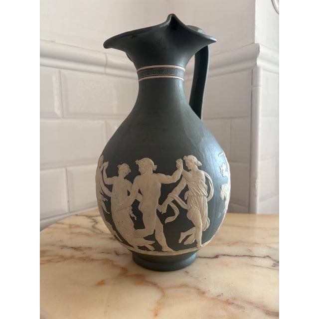Blue Pitcher by Jean Baptiste Stahl from Villeroy & Boch, 1890s For Sale - Image 8 of 14