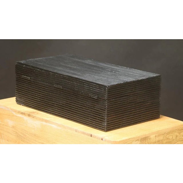 Black Writing Desk with Key For Sale - Image 3 of 9