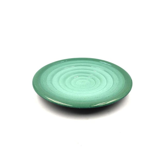 Mid-Century Green Ceramic Plate Centerpiece by Giuseppe Mazzotti for Albisola, Italy, 1960s For Sale - Image 18 of 18