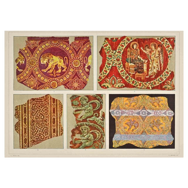 Andrea Alessio, Decorative Motifs: Byzantine Styles, Chromolithograph For Sale