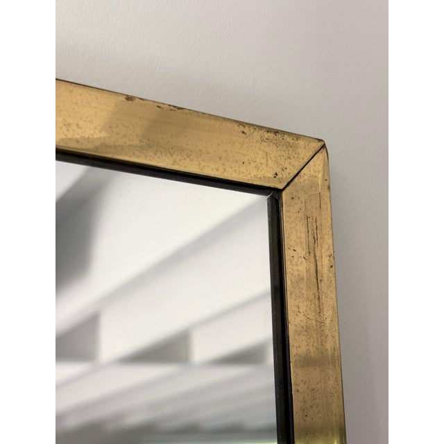 Mid-Century Modern Brass Mirror, 1960 For Sale - Image 6 of 11
