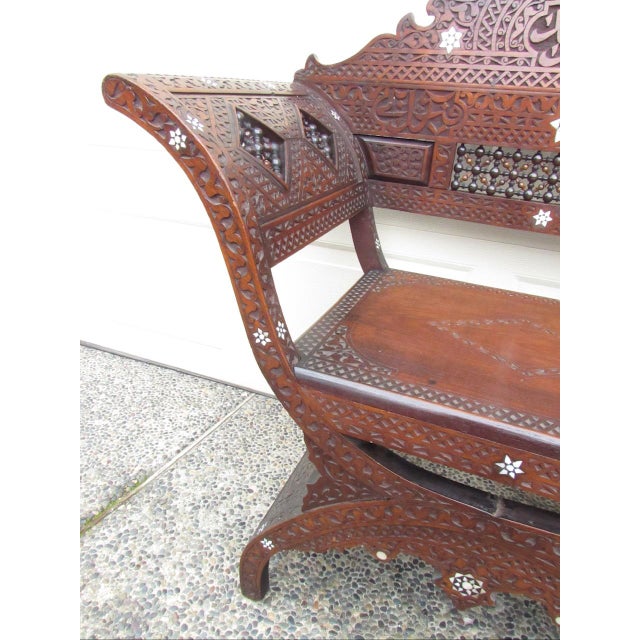 Antique Moroccan Inlaid Chair For Sale - Image 11 of 18